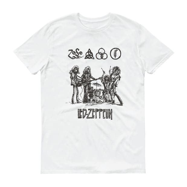 Playera LED ZEPPELIN Blanca
