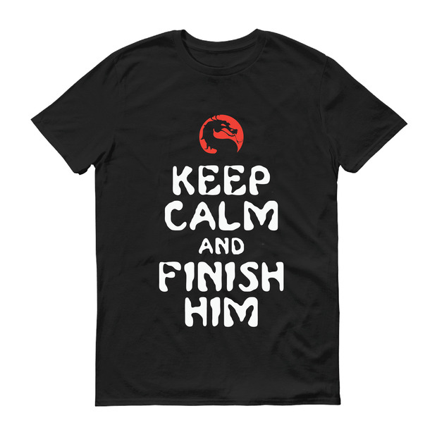 KEEP CALM AND FINISH HIM Black T-shirt