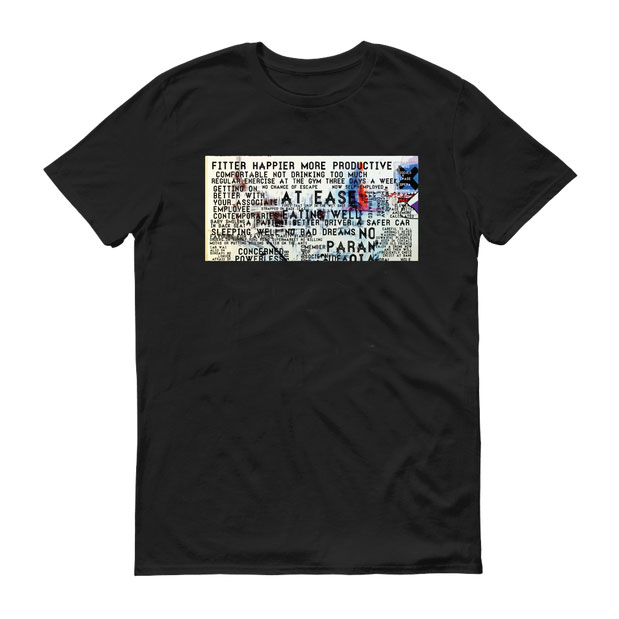 RADIOHEAD FITTER HAPPIER Black T-Shirt - MIKO Wear®