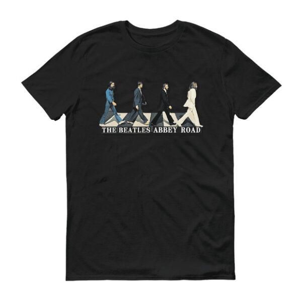 THE BEATLES ABBEY ROAD Black T-shirt
